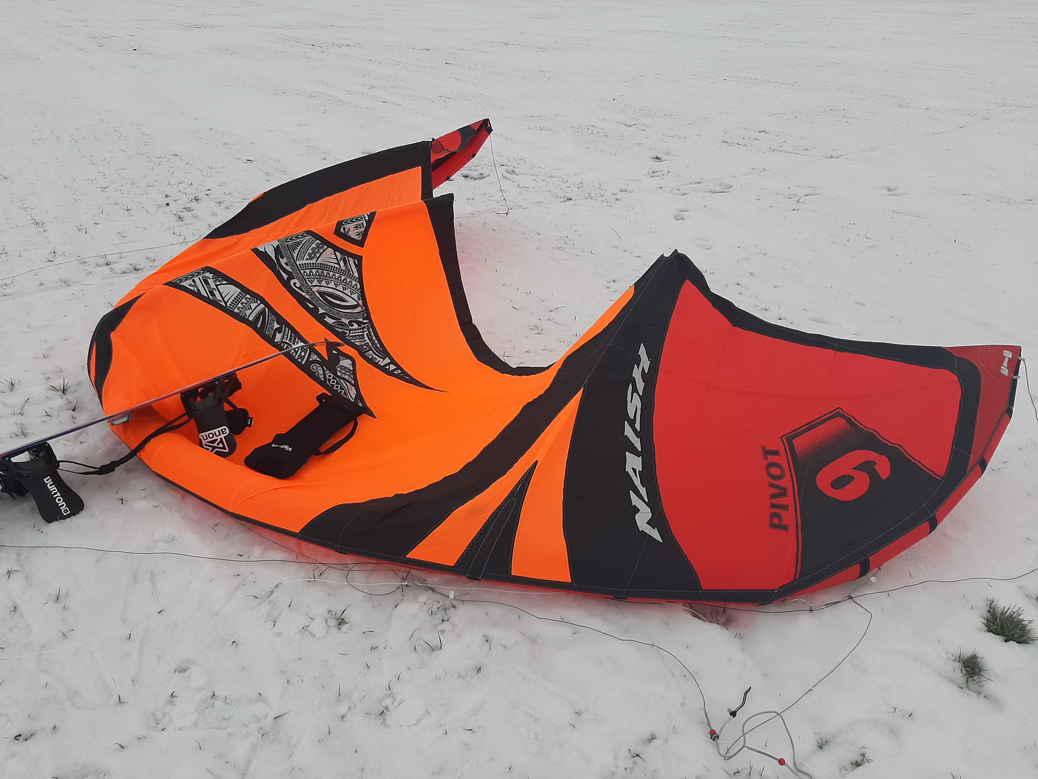Artūras Dudėnas #159 Test snowkiteboarding S26 Naish Pivot 9m Ginkunai